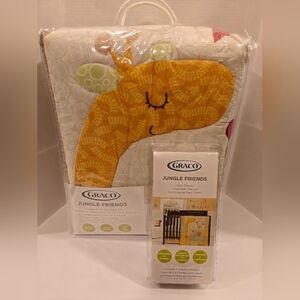Jungle Friends Crib Set - Yellow and White